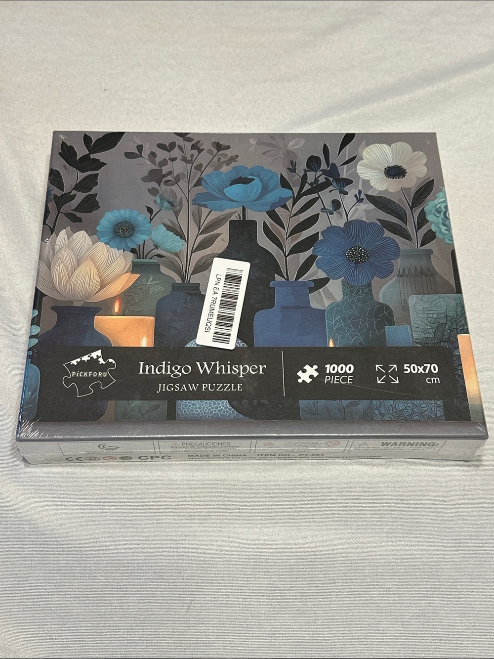 Indigo Whisper 1000-Piece Jigsaw Puzzle - Blue Floral